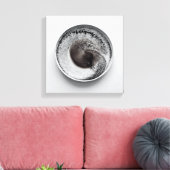 Monochrome Kaffeetextur abstrakte Art 8 Leinwanddruck (Insitu (Wohnzimmer))