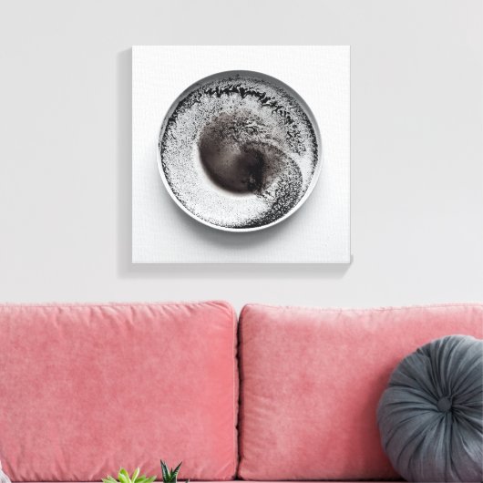 Monochrome Kaffeetextur abstrakte Art 8 Leinwanddruck (Insitu (Wohnzimmer))