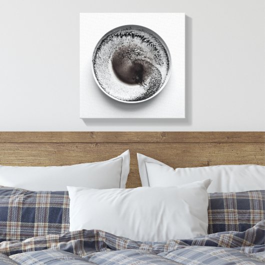 Monochrome Kaffeetextur abstrakte Art 8 Leinwanddruck (Insitu (Schlafzimmer))