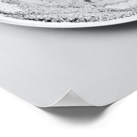 Monochrome Kaffeetextur abstrakte Kunst 20 Poster (Ecke)