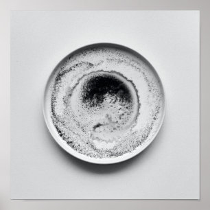 Monochrome Kaffeetextur abstrakte Kunst 20 Poster