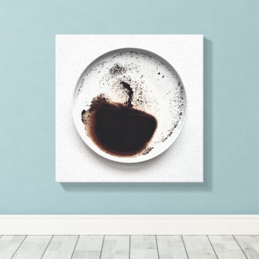 Monochrome Kaffeetextur abstrakte Kunst 9 Leinwanddruck (Insitu (Holzboden))