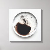 Monochrome Kaffeetextur abstrakte Kunst 9 Leinwanddruck (Vorderseite)