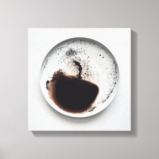 Monochrome Kaffeetextur abstrakte Kunst 9 Leinwanddruck (Vorderseite)