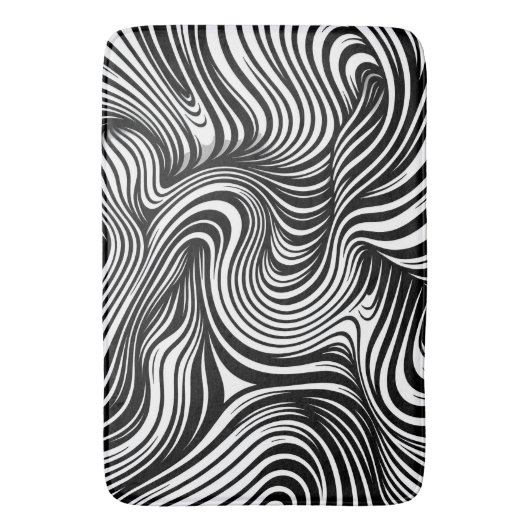 Monochrome Kaleidoskop Badematte (Vorderseite Vertikal)