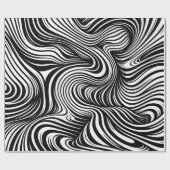 Monochrome Kaleidoskop Geschenkpapier (Flach)