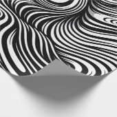 Monochrome Kaleidoskop Geschenkpapier (Ecke)