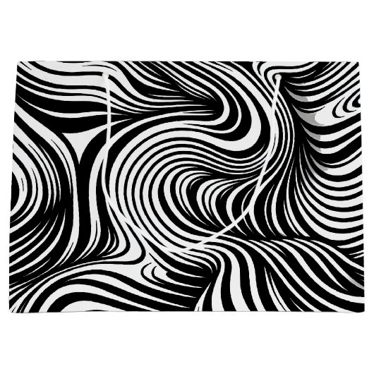 Monochrome Kaleidoskop Große Geschenktüte (Vorderseite)