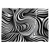 Monochrome Kaleidoskop Große Geschenktüte (Rückseite)