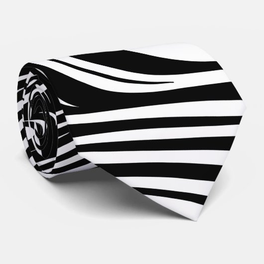 Monochrome Kaleidoskop Krawatte (Gerollt)