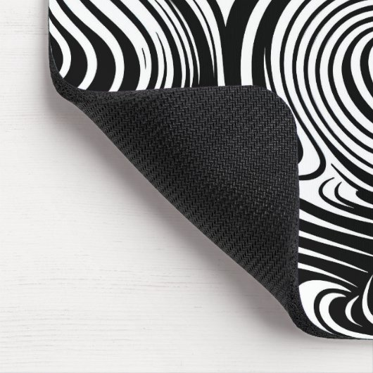 Monochrome Kaleidoskop Mousepad (Ecke)