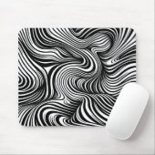Monochrome Kaleidoskop Mousepad (Mit Mouse)