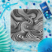 Monochrome Kaleidoskop Pappteller (Party)