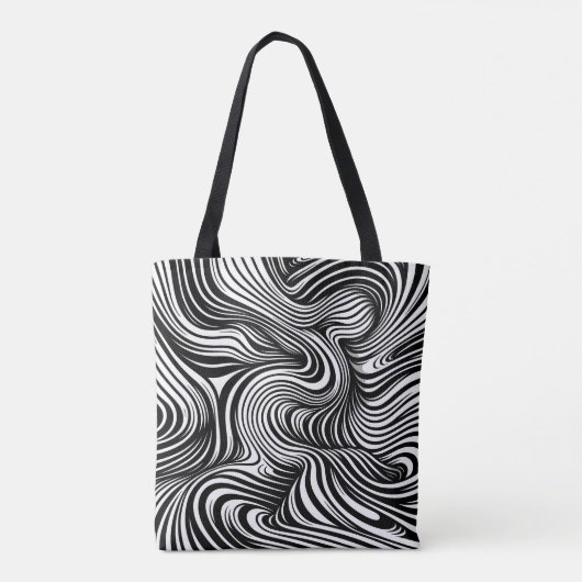 Monochrome Kaleidoskop Tasche (Rückseite)