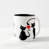 Monochrome Katzen in Liebe Zweifarbige Tasse (VorderseiteRechts)