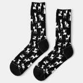 Monochrome Katzen Socken (Linkes Detail)