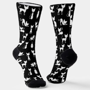 Monochrome Katzen Socken