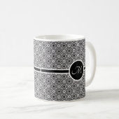 Monochrome keltische Knotmuster Kaffeetasse (VorderseiteRechts)