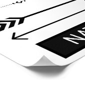 Monochrome Kinderzimmer Wall Art Poster (Ecke)