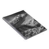 Monochrome Komodo Dragon Rock Study Notizblock (Rechte Seite)