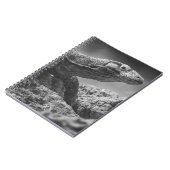 Monochrome Komodo Dragon Rock Study Notizblock (Linke Seite)