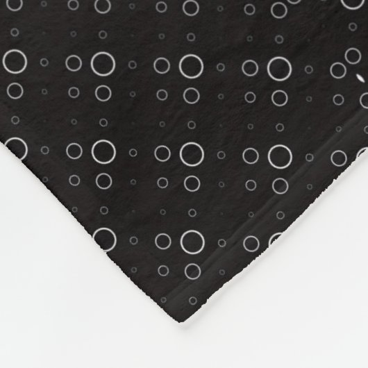 Monochrome Kreise-Decke Fleecedecke (Ecke)