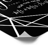 Monochrome Kristall Geo gelassen Liebe Glühfeier Poster (Ecke)