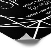 Monochrome Kristall-Geo-Sparkler abschließen Hochz Poster (Ecke)