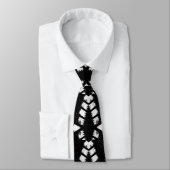 Monochrome Kunst Grunge Design Statement Schlips Krawatte (Gebunden)