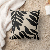 Monochrome Leaf-Blätter großen Umfangs Kissen (Decke)