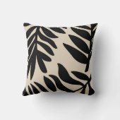 Monochrome Leaf-Blätter großen Umfangs Kissen (Rückseite)