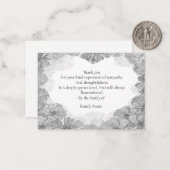 Monochrome Leaf Vielen Dank Mitteilungskarte (Vorderseite/Rückseite Beispiel)