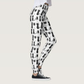 Monochrome Leggings - Schwarze Katzen (Rechts)