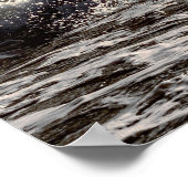 Monochrome Leinwand des Schwarz-weißen Pferdes Poster (Ecke)