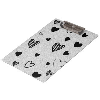 monochrome Liebe Klemmbrett