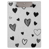 monochrome Liebe Klemmbrett (Vorderseite)