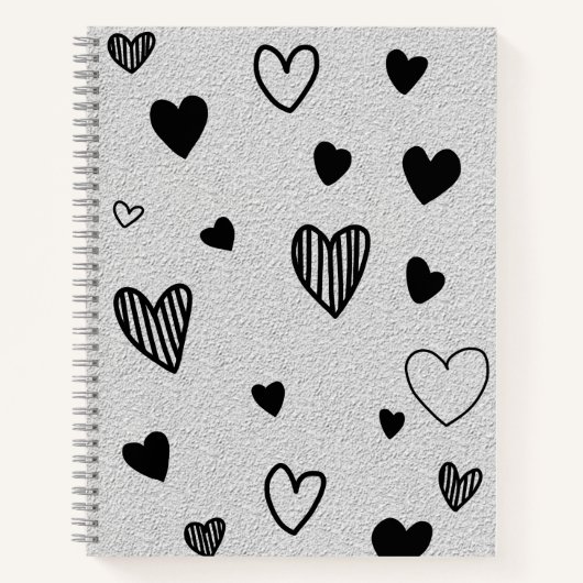 monochrome Liebe Notizblock (Vorderseite)