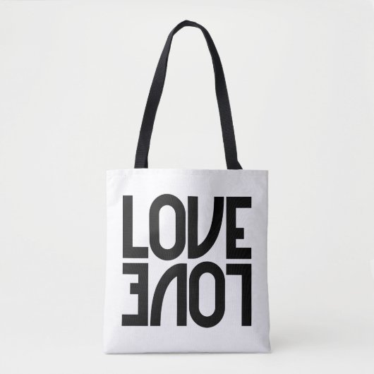 Monochrome Liebe Tasche (Vorderseite)