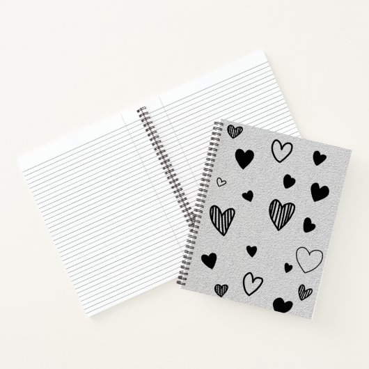 Monochrome-Liebesnotizbuch Notizblock (Innenseite)