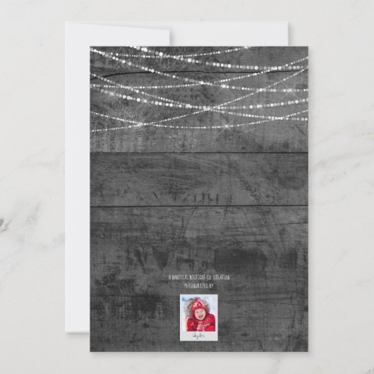 Monochrome Lighten Up! Weihnachtskarte (Rückseite)