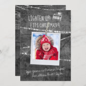 Monochrome Lighten Up! Weihnachtskarte (Vorne/Hinten)