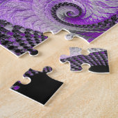 Monochrome Lila Fraktal Art Puzzle (Seite)