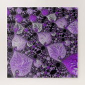Monochrome Lila Fraktal Art Puzzle (Horizontal)