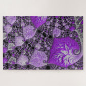 Monochrome Lila Fraktal Art Puzzle (Horizontal)
