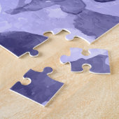 Monochrome Lila und Mauve-Aquarellblume Puzzle (Seite)