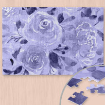 Monochrome Lila und Mauve-Aquarellblume