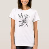 Monochrome Lilie T-Shirt (Vorderseite)