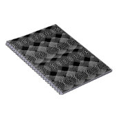 Monochrome Linien: Texturiertes abstraktes Design Notizblock (Rechte Seite)
