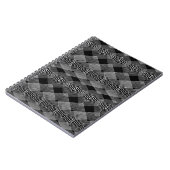 Monochrome Linien: Texturiertes abstraktes Design Notizblock (Linke Seite)