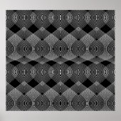 Monochrome Linien: Texturiertes abstraktes Design Poster (Vorne)